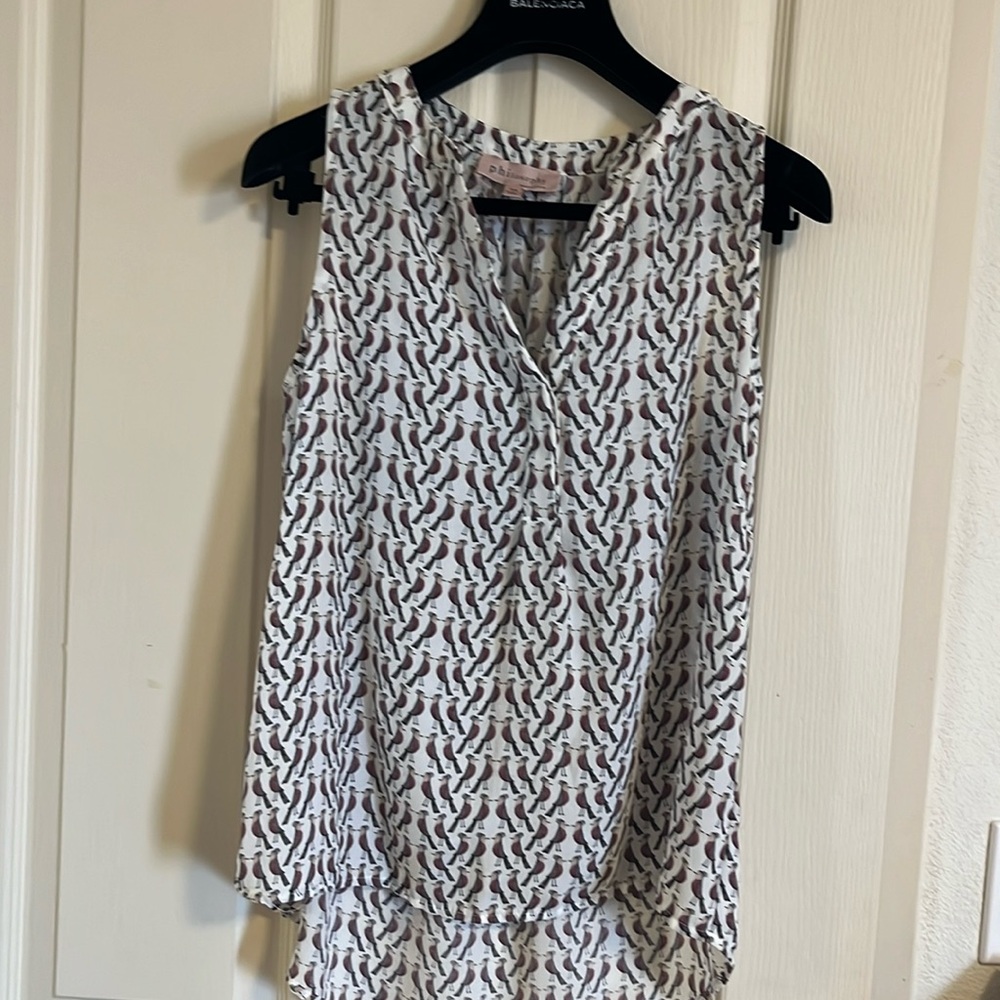 Birds Print Blouse